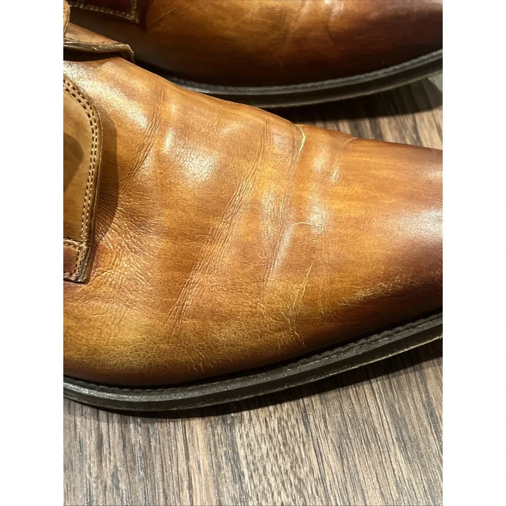 Magnanni Marco Monk Strap Dress Shoes Brown Leather Made Spain Men Size 10.5M